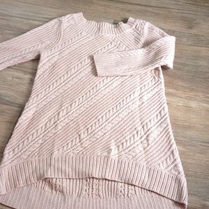 Cream and gold thread tunic sweater